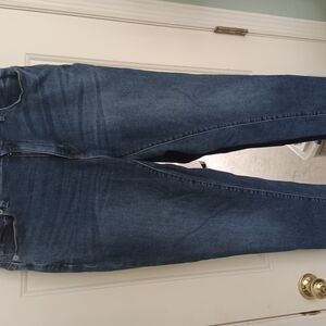 DKNY Women's Straight Leg Jeans in Dark Blue Denim